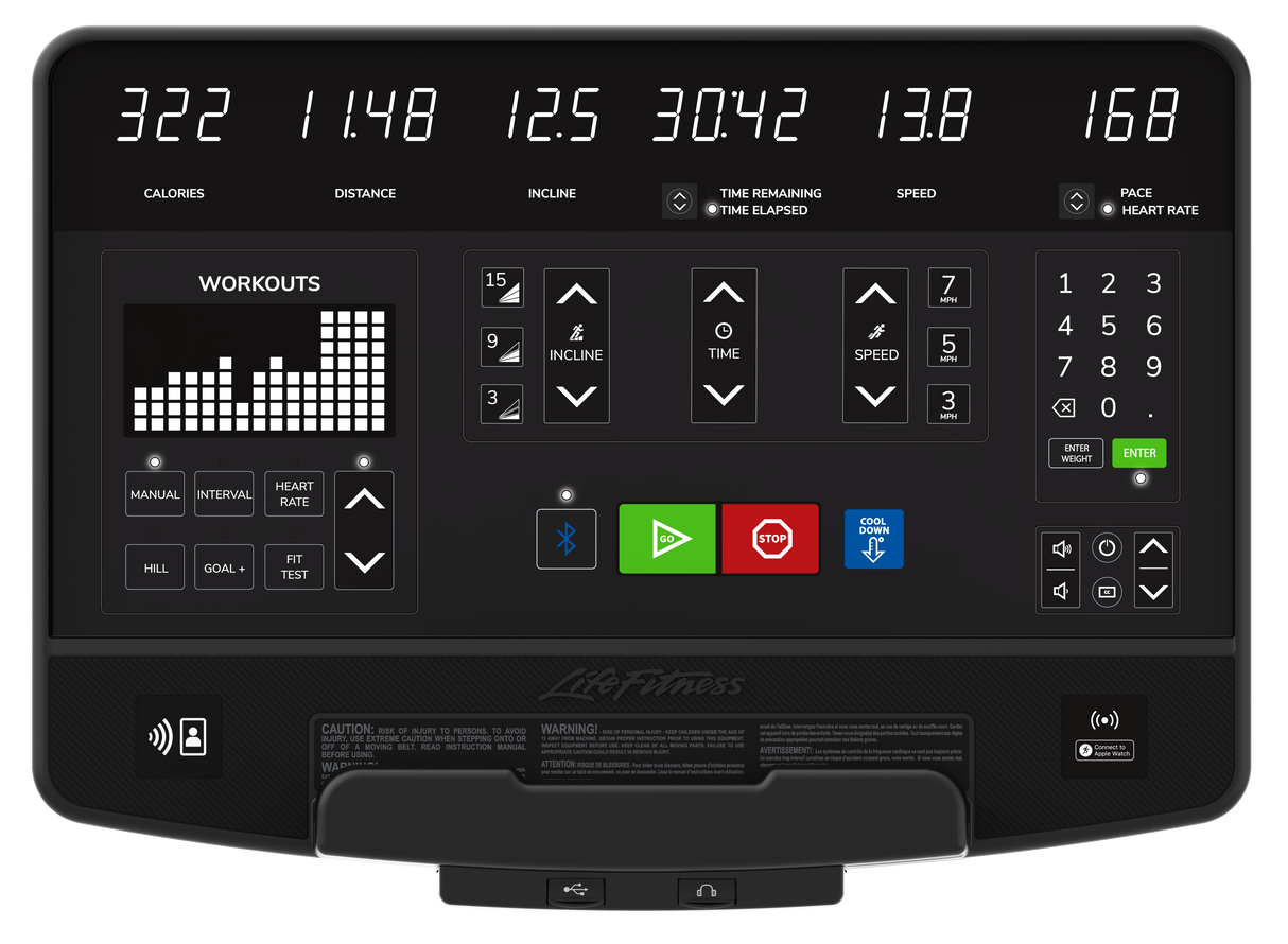 Life Fitness Club Series + Treadmill w/ SL Console - Black