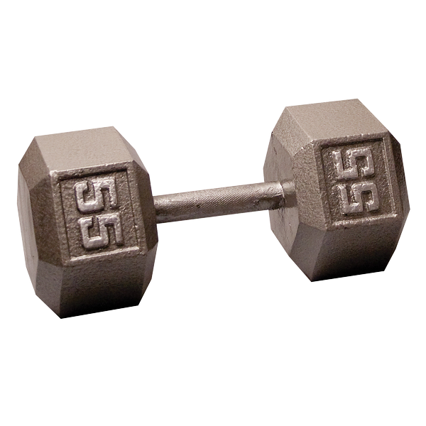 Body Solid Iron Hex Standard Dumbbell Gray