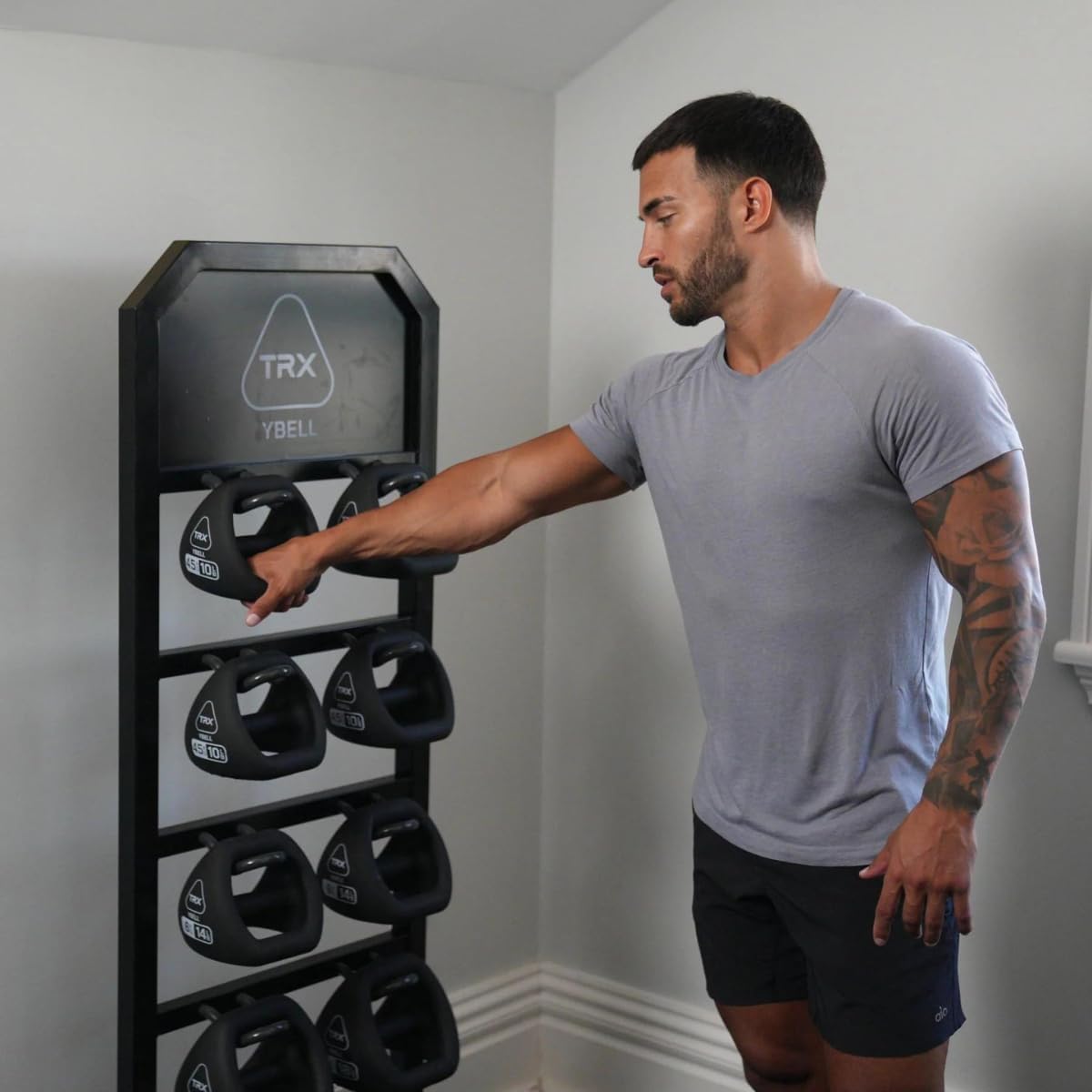 YBell Neo Series Vertical Rack for TRX YBells TRX Dumbell racks, power block stand, plate and bar storage, kettlebell racks, ball racks 61gRa0RQRtL._AC_SL1200