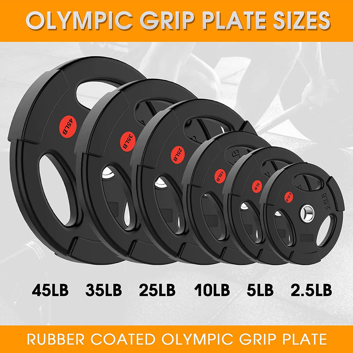 Premium Olympic Plates - Rubber Grip 35 lb G&G Fitness Equipment Variant(s) - LBWeight 8e7fab06-5b5c-ed11-834a-0af6a9949c45_2005-01_.