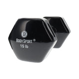 Elivate Body Sport Vinyl Dumbbells Elivate Variant(s) - LBWeight BDSVDB15_fa139a4f-f38b-4a72-a97c-d6fe88bc443a