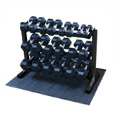 Body Solid 3 Tier Dumbbell Rack (Black) Body Solid Dumbell racks, power block stand, plate and bar storage, kettlebell racks, ball racks BFDR10-SET_IMGL5886-FAKEBLACK__28376.1735328253