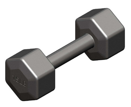 Gronk Cast Hex Dumbbell - Black 105 lb G&G Fitness Equipment Variant(s) - LBWeight ee488502-41ed-ee11-8428-0aa4e80801fd_SDB-105_.