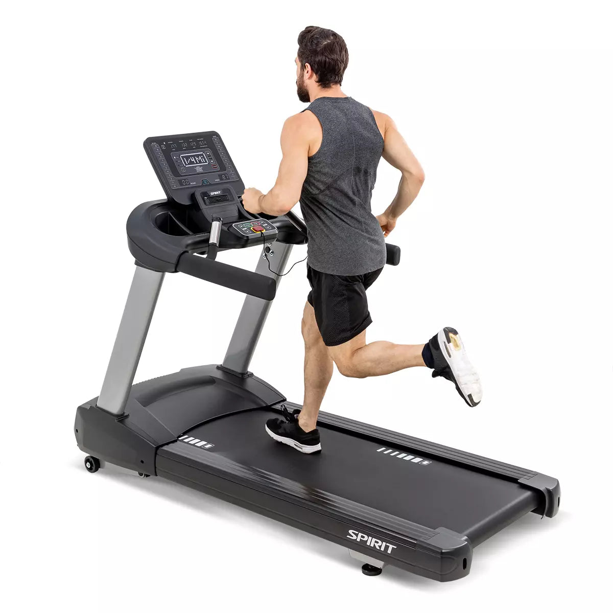 Spirit CT800 Treadmill | Black Spirit Treadmill; Residentail Commercial Frame over 350lbs l-r_3-4_run_1__jpg_acaf0cbb-7b09-4702-a185-58ef3f586fb9