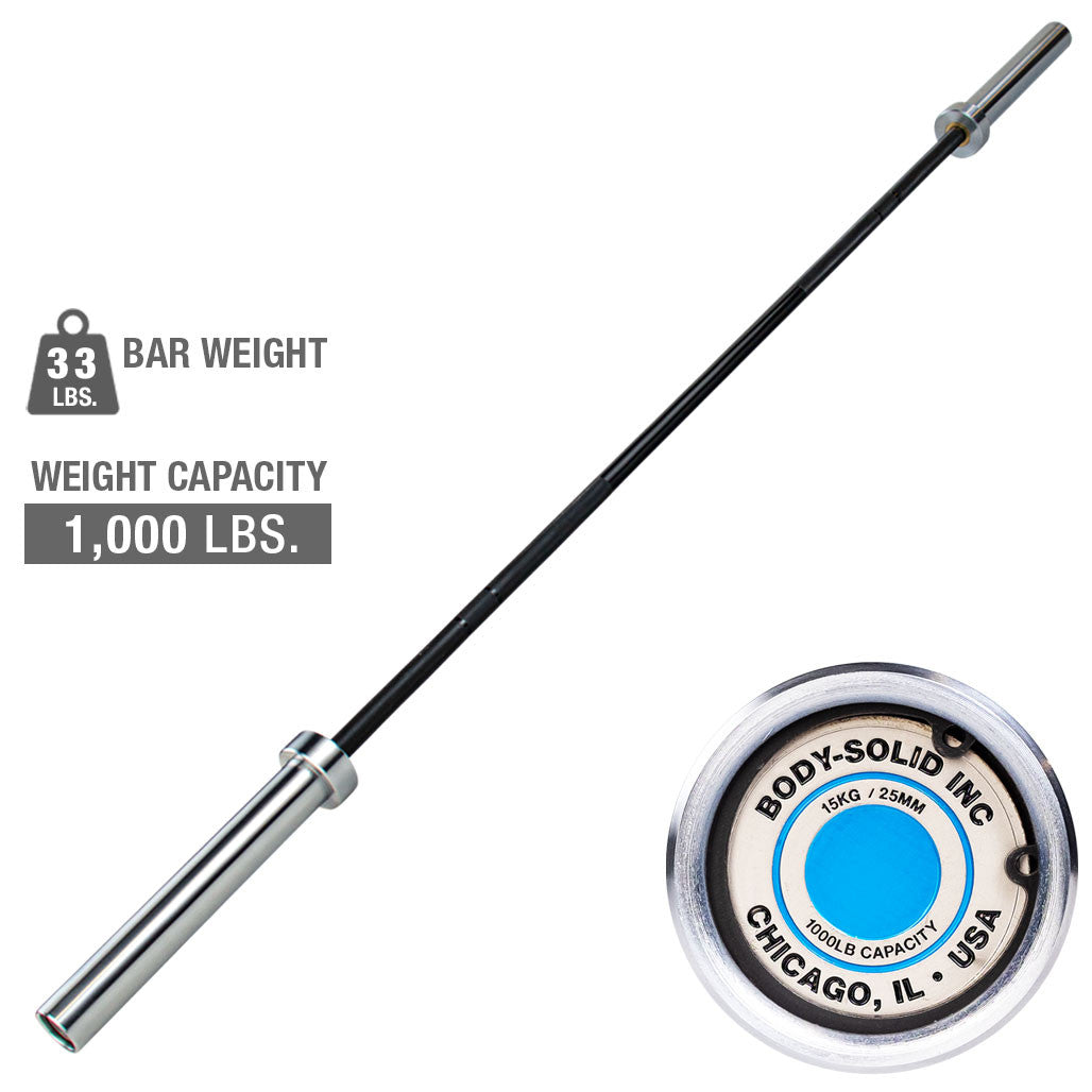 Body Solid OB79EXT 2" Olympic Lightweight Extreme 2" Olympic Bar Body Solid Lifting bars, weight bars, dumbbell handles ob79ext-hero__51721.1735321879