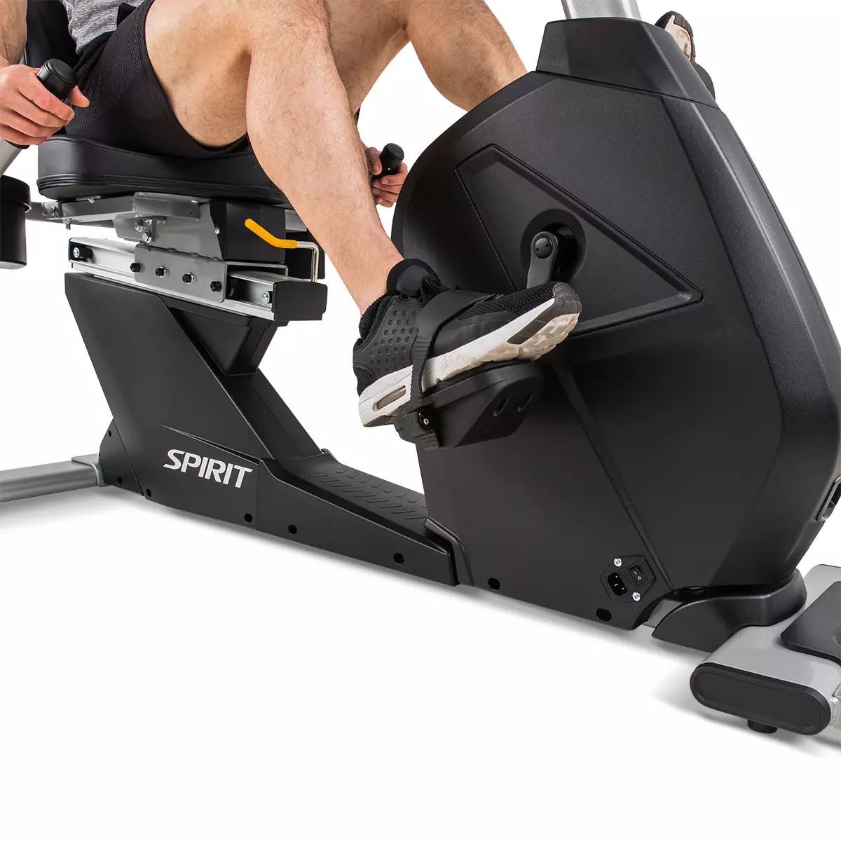 Spirit Fitness CR800 ENT Commercial Recumbent Bike Spirit Bike; Commercial r-f_3-4_pedal_close_jpg_7478d1af-b2b1-478a-834f-055239fac226