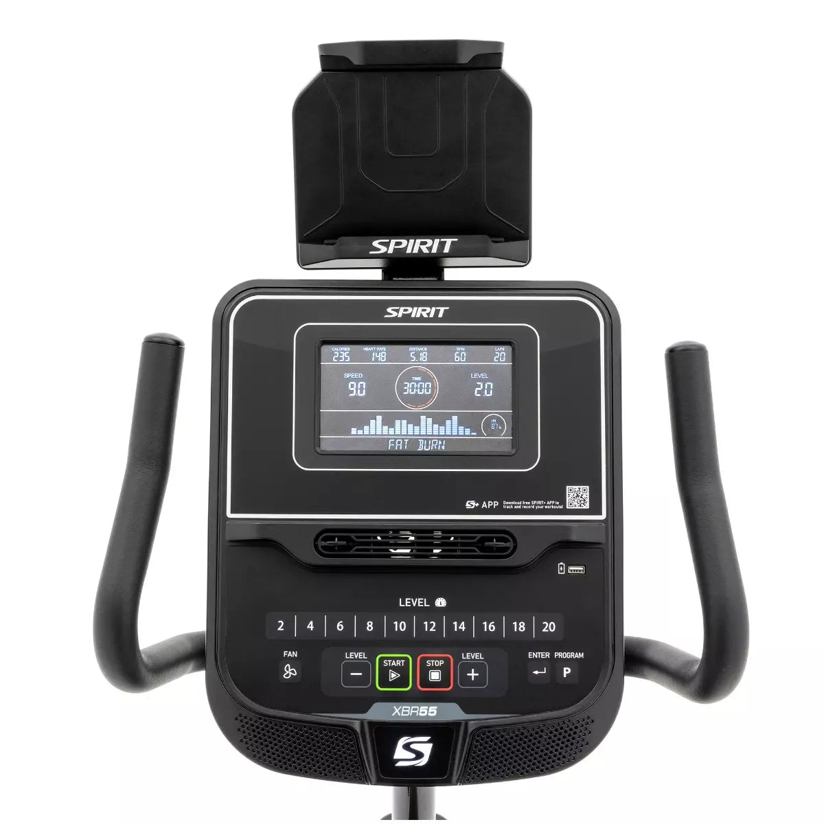 Spirit XBU55 Upright Bike V2024 Spirit Bike; Upright xbr55_wr_xbr55_console_jpg