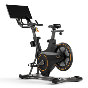 Get a real studio cycling experience at home with a 22" immersive exercise display that connects to your smartphone, tablet or digital media player to stream live and on-demand classes, motivating virtual courses or your favorite movies and shows from entertainment apps.
