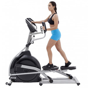 Spirit XE295 Elliptical with female model 2